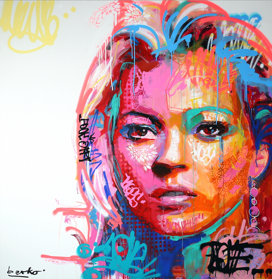 Kate Moss / Matte Canvas or Fine art paper / Open Edition