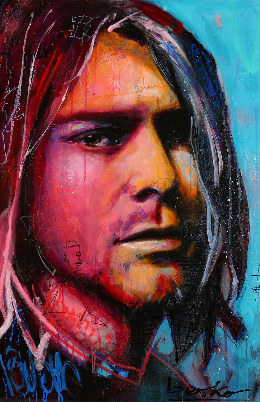 Kurt Cobain / Matte Canvas or Fine art paper / Open Edition