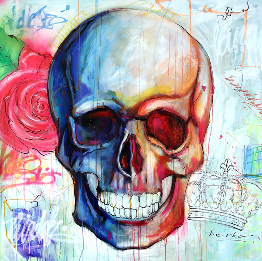 Skull / 38 X 38 / Matte Canvas or Fine art paper / Open Edition